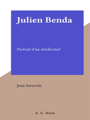 cover image of Julien Benda
